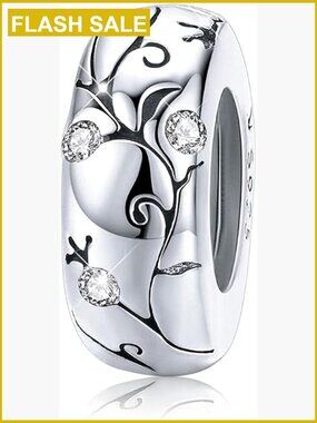 925 Sterling Silver Stopper Beads Spacers Charms for Bracelets